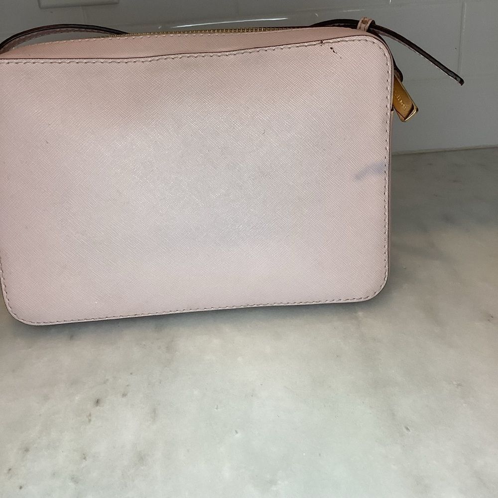 Michael Kors Bag Purse Handbag Leather Pocketbook Pink Stud Saffiano Crossbody - Picture 6 of 16